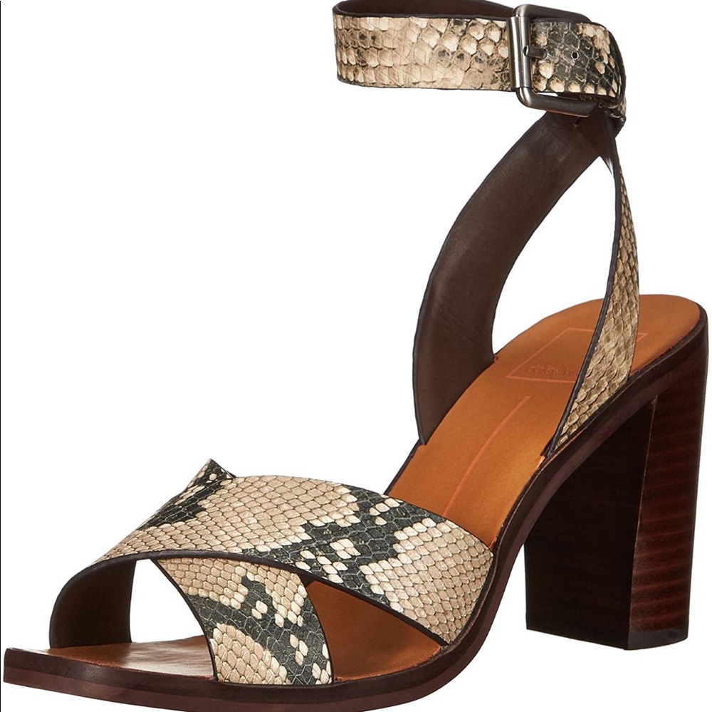 Dolce Vita Nala Block Heel Sandals - Snake Sz 9